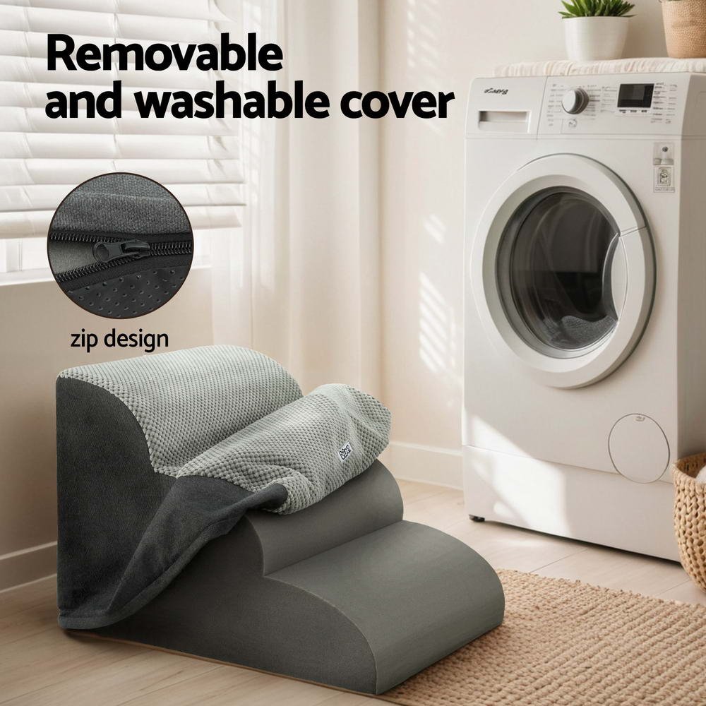 i.Pet Dog Ramp Steps Foam 3 Tier Pet Stairs For Bed Sofa Car Portable Indoor - Image 6