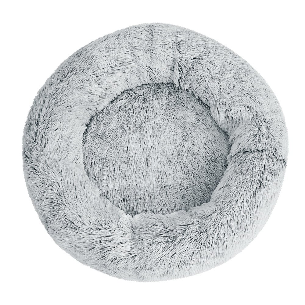 i.Pet Pet Bed Dog Cat 90cm Large Calming Soft Plush Light Charcoal - Image 3