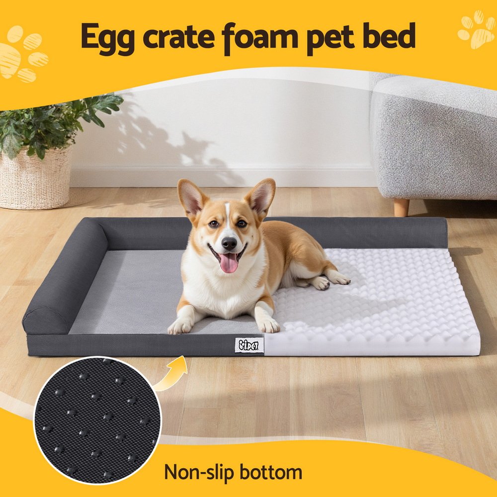 i.Pet Pet Bed Plush Soft Cushion Egg Crate Large Sofa Platform Removable Washable - Image 4