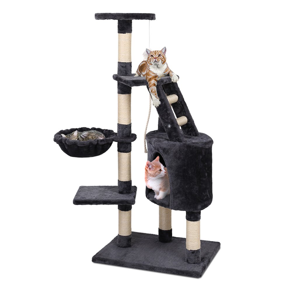 i.Pet Cat Tree 120cm Tower Scratching Post Scratcher Wood Condo House Bed Toys - Image 8