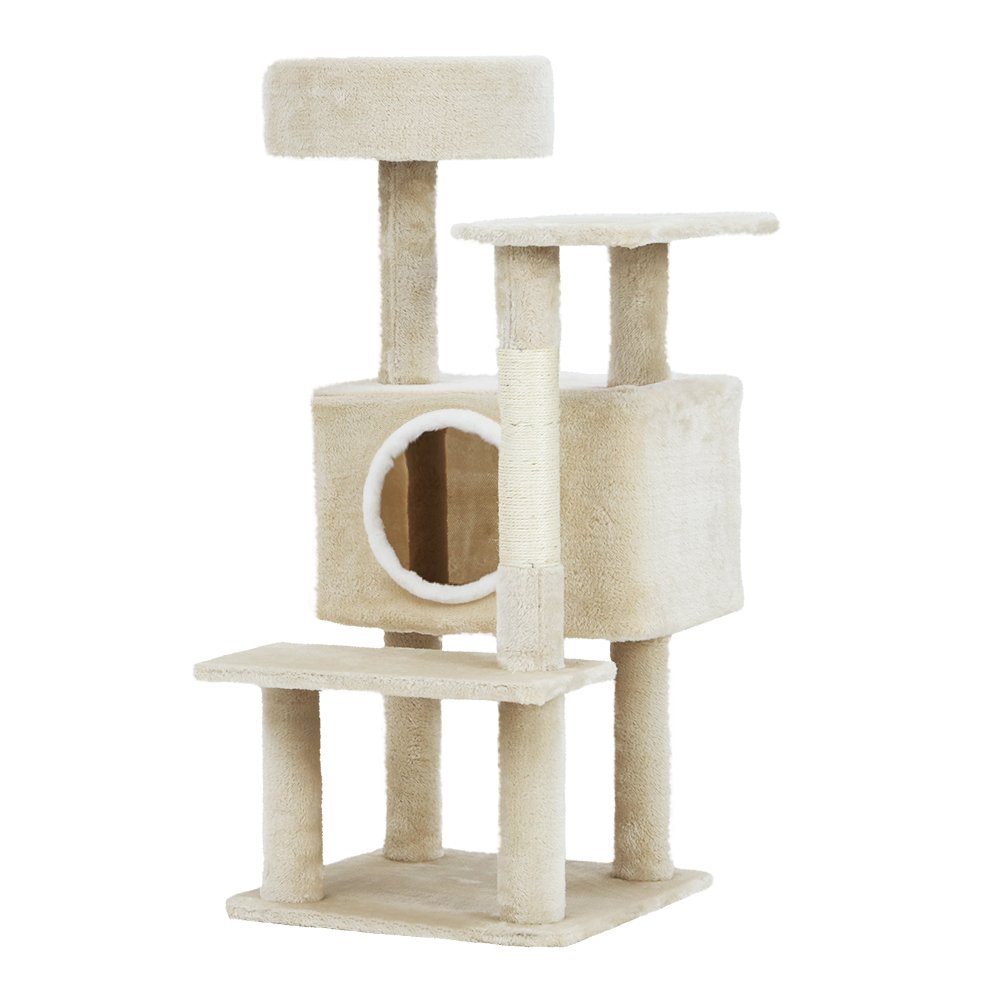 i.Pet Cat Tree 90cm Scratching Post Tower Scratcher Wood Condo House Bed Trees - Image 7