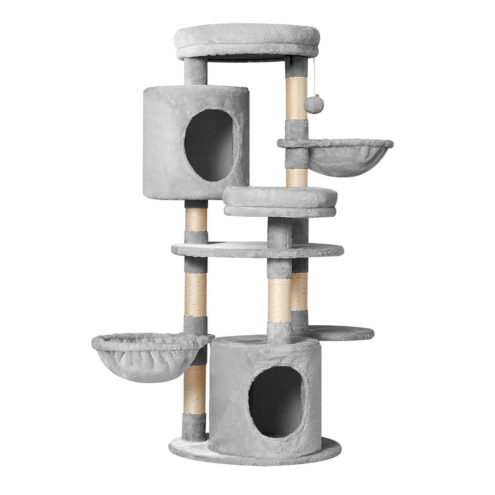 i.Pet Cat Tree 123cm Tower Scratching Post Scratcher Wood Condo House Bed Toys - Image 8