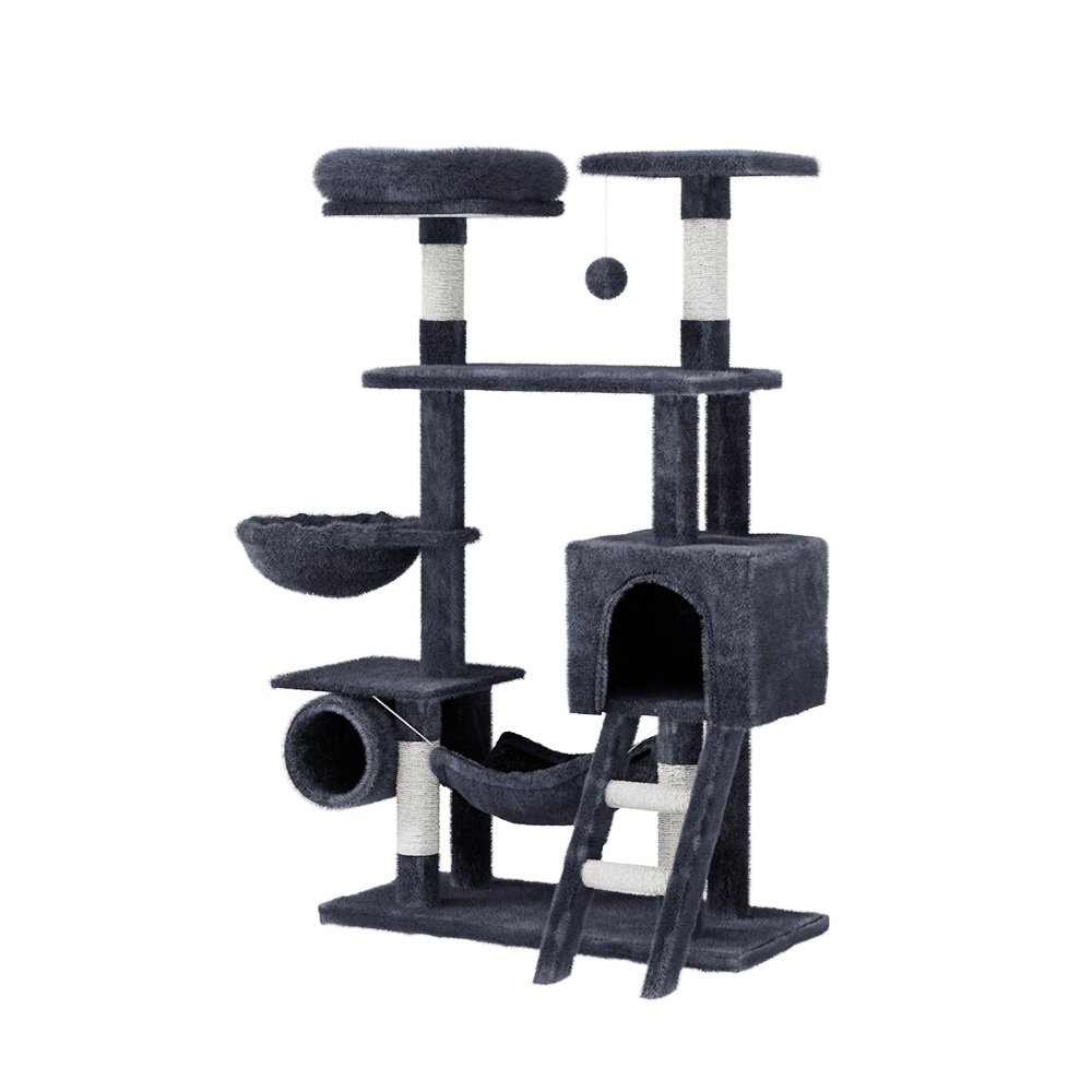 i.Pet Cat Tree 144cm Tower Scratching Post Scratcher Wood Condo Toys House Bed - Image 7