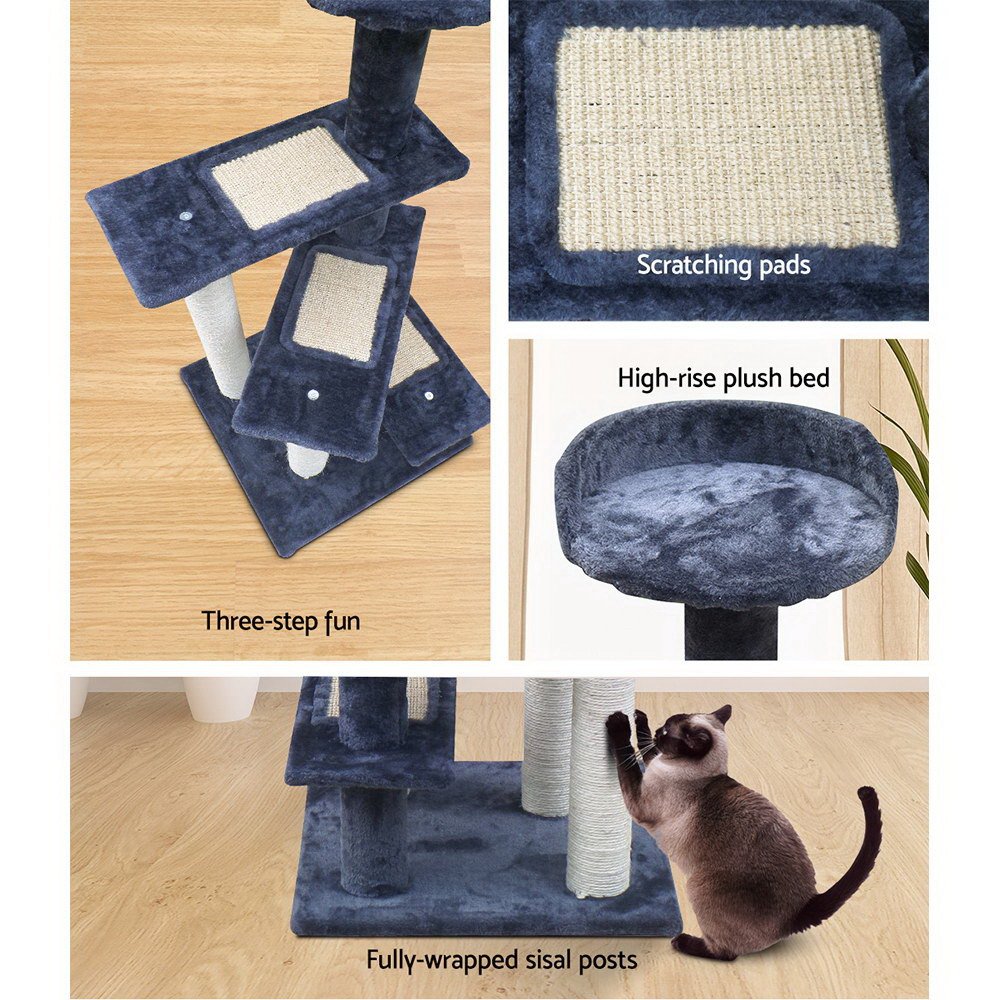 i.Pet Cat Tree 100cm Scratching Post Scratcher Tower Wood Condo House Trees Bed - Image 5