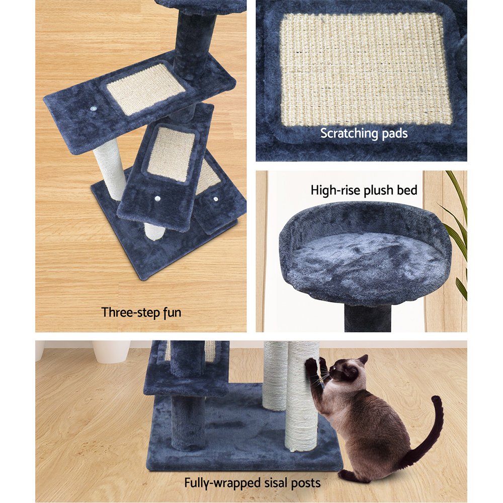 i.Pet Cat Tree 100cm Scratching Post Scratcher Tower Wood Condo House Trees Bed - Image 7