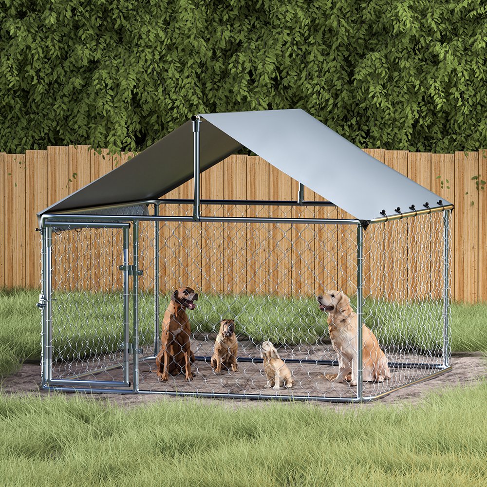 i.Pet Dog Kennel Large House XL Pet Run Cage Puppy Outdoor Enclosure With Roof - Image 5