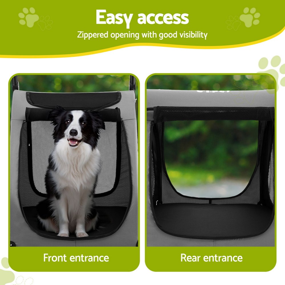 i.Pet Pet Stroller Dog Pram Large Carrier Cat Travel Foldable Strollers 4 Wheels Trolley - Image 6