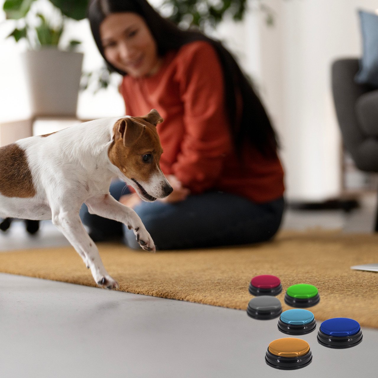 Tech4Pets 6-Pack Talking Buttons for Interactive Pet Communication - Image 3