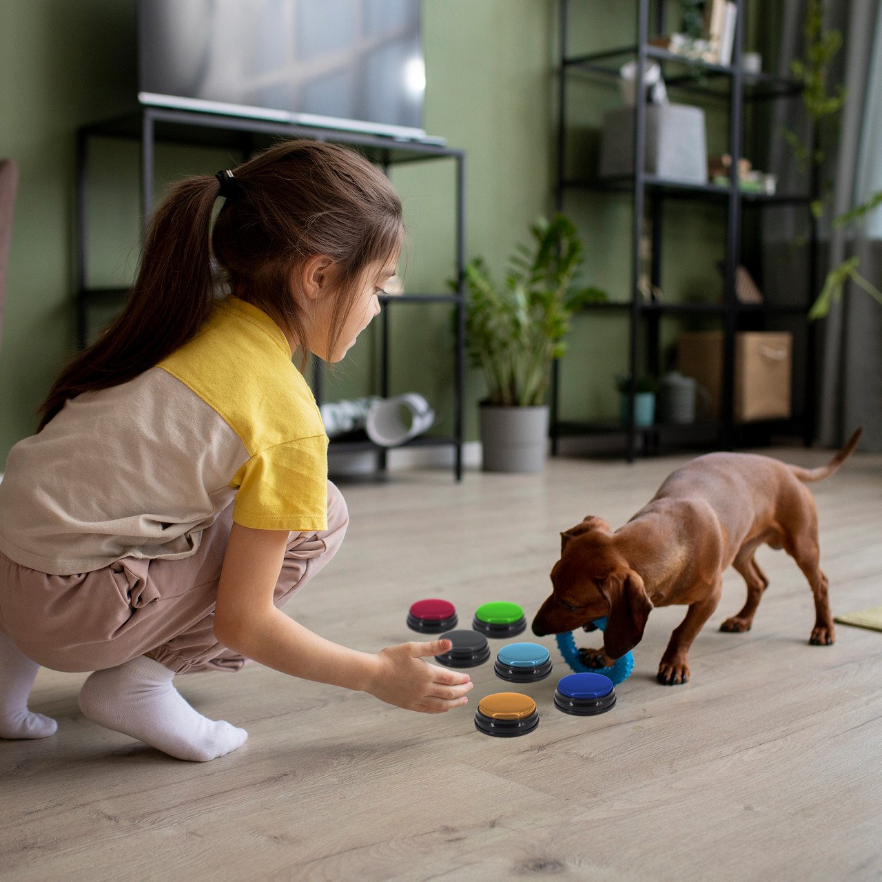 Tech4Pets 6-Pack Talking Buttons for Interactive Pet Communication - Image 5