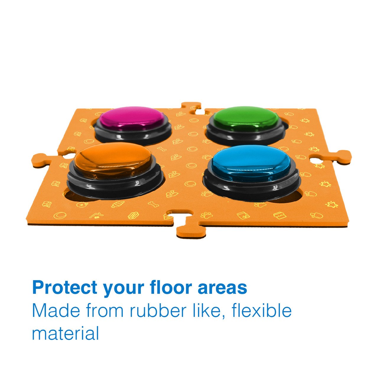 Tech4Pets Orange Mat 2-Pack for Talking Buttons & Floor - Image 4