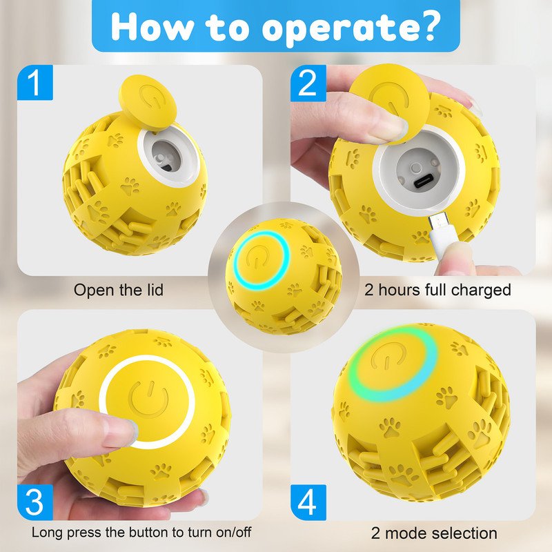 pet products Electric bouncing ball for grinding teeth and teasing pets - Image 2