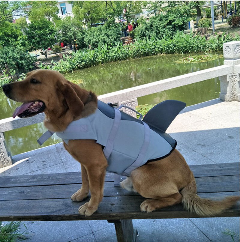 Pet products Dog Life Jacket, Cute Shark Dog Life Vest for Swimming Boating with Superior Buoyancy and Rescue Handle, Adjustable Puppy Floating Swim Vest for Small Medium Large Dogs(S) - Image 2