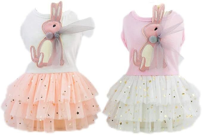 pet products Small Dog Dress Female Tiny Puppy Clothes Girl Tutu for Dogs Dresses Harness Birthday Apparel(Chest circumference47cm, back length35cm, neck circumference32cm) - Image 2