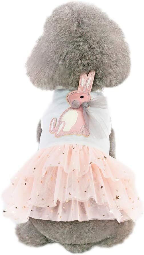 pet products Small Dog Dress Female Tiny Puppy Clothes Girl Tutu for Dogs Dresses Harness Birthday Apparel(Chest circumference47cm, back length35cm, neck circumference32cm) - Image 4