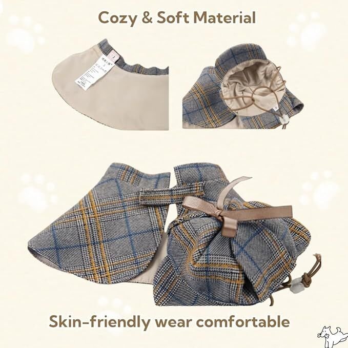 pet products Dog Costume-Cute Detective Pet Clothes Set Halloween Cosplay Party Outfit Winter Fashion Cape Cloak Hat for Small Medium Dog & Cat Kitten - Image 4