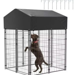 Small Outdoor Dog Kennel Pet Cage with Roof Cover 125x120x165cm