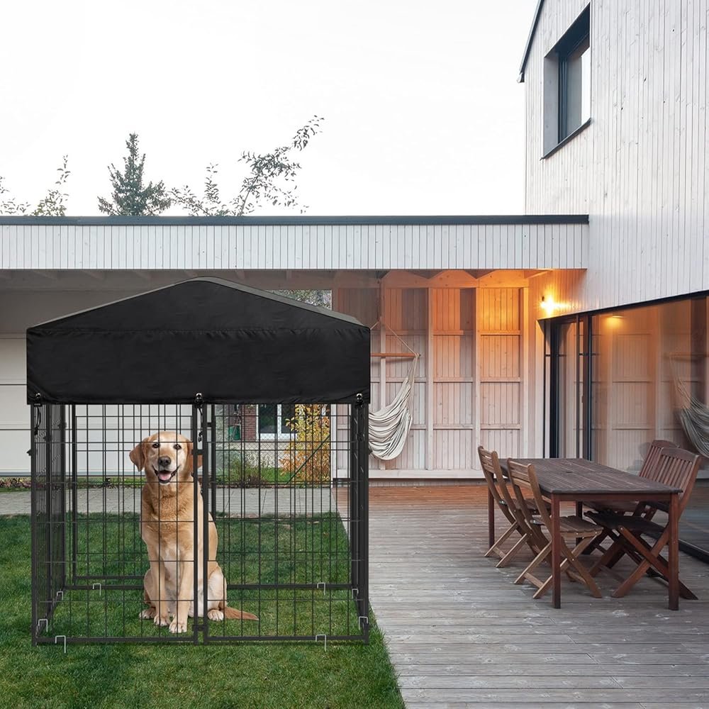 Large Outdoor Dog Kennel 250x120x165cm Pet Cage with Roof - Image 3