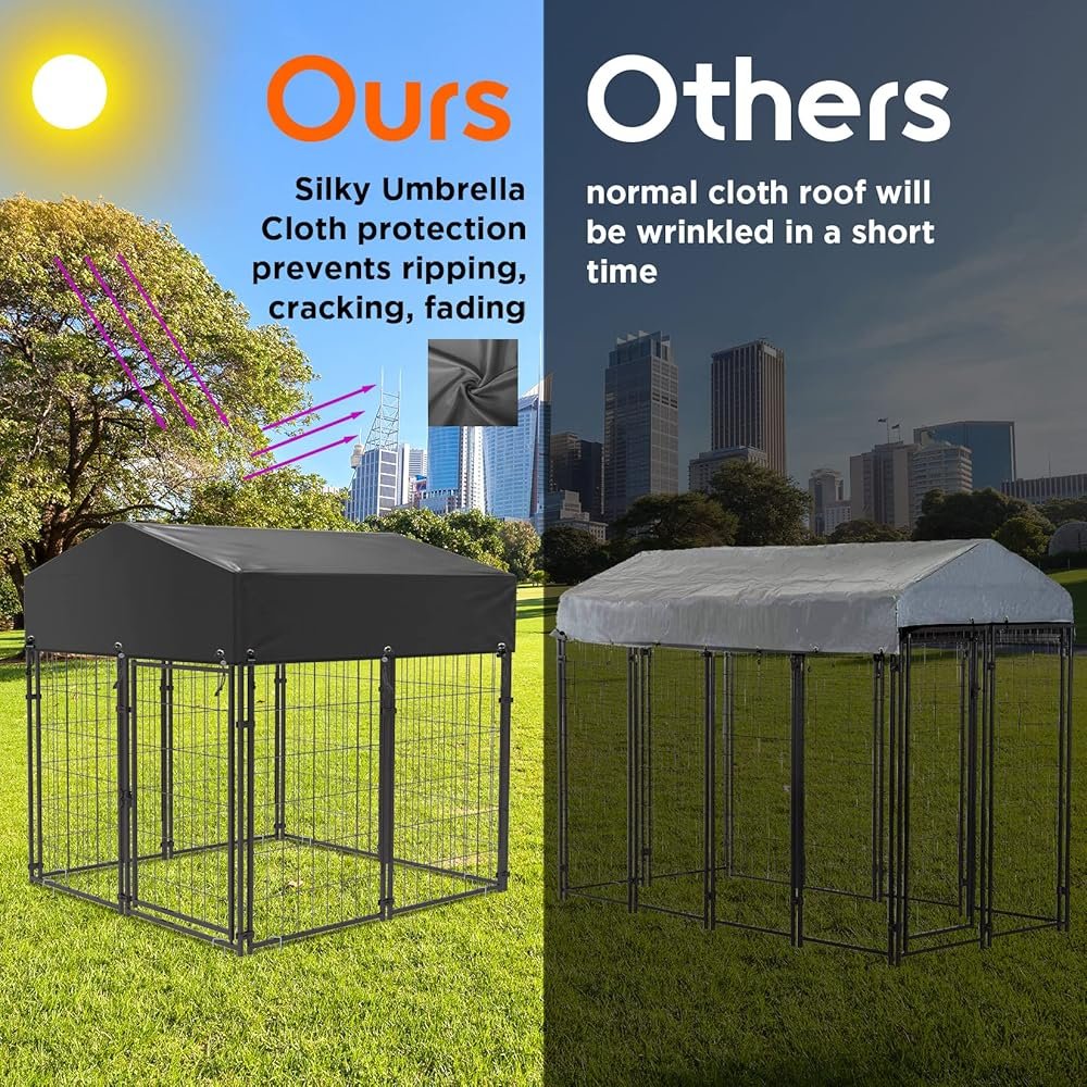 Large Outdoor Dog Kennel 250x120x165cm Pet Cage with Roof - Image 4