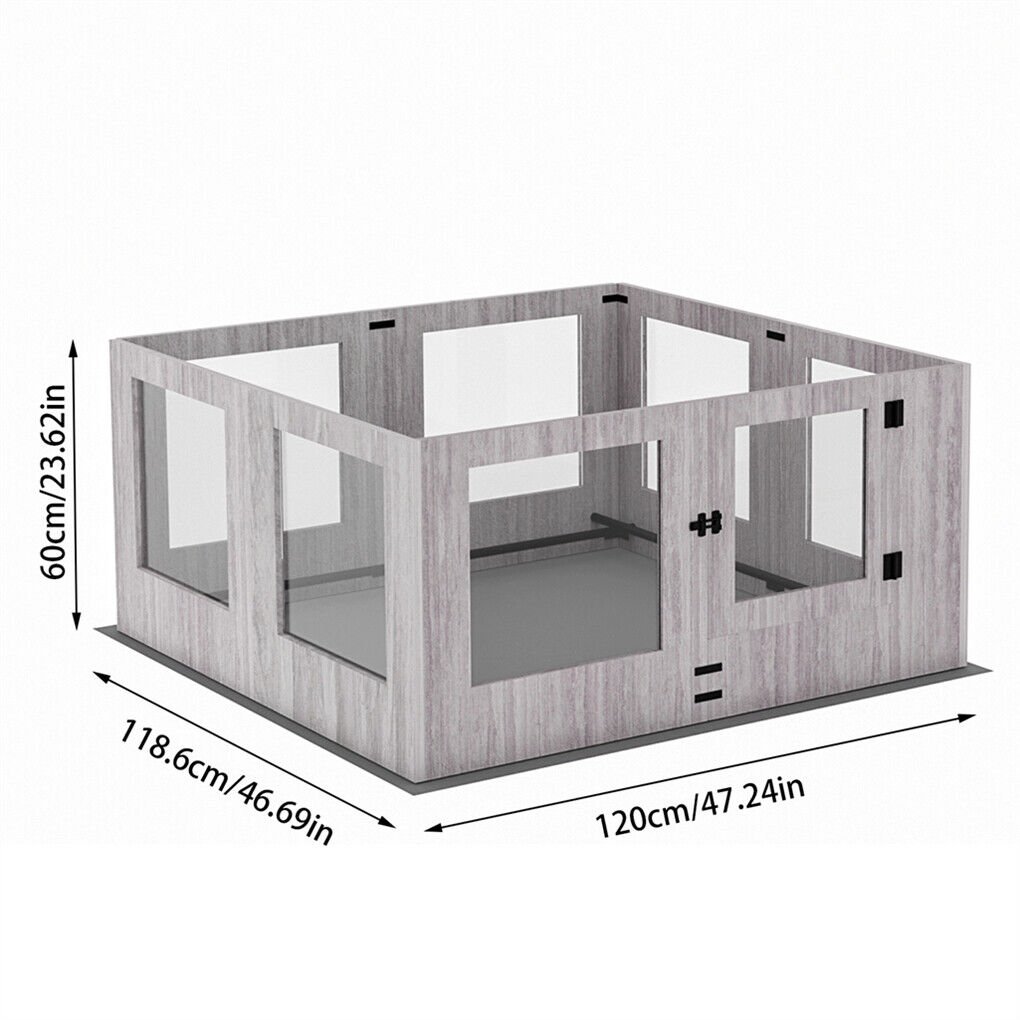 Dog Whelping Box 8 Panels Puppy Pen with Pad - Image 2