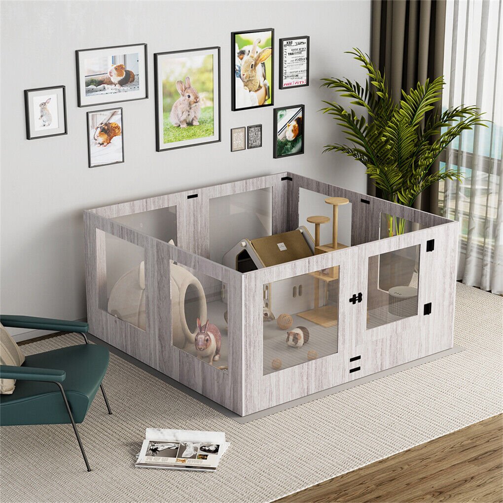 Dog Whelping Box 8 Panels Puppy Pen with Pad - Image 5