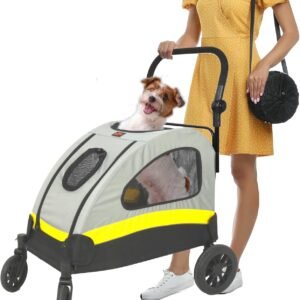 Dog Stroller Large Foldable Pet Travel Cart