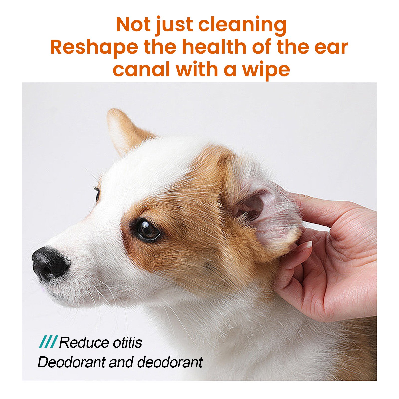 Yegbong Pet Ear Wipes, Pet Ear Cleaning Deodorizing Removing Mite And Earwax Cleaning Wipes - Image 11