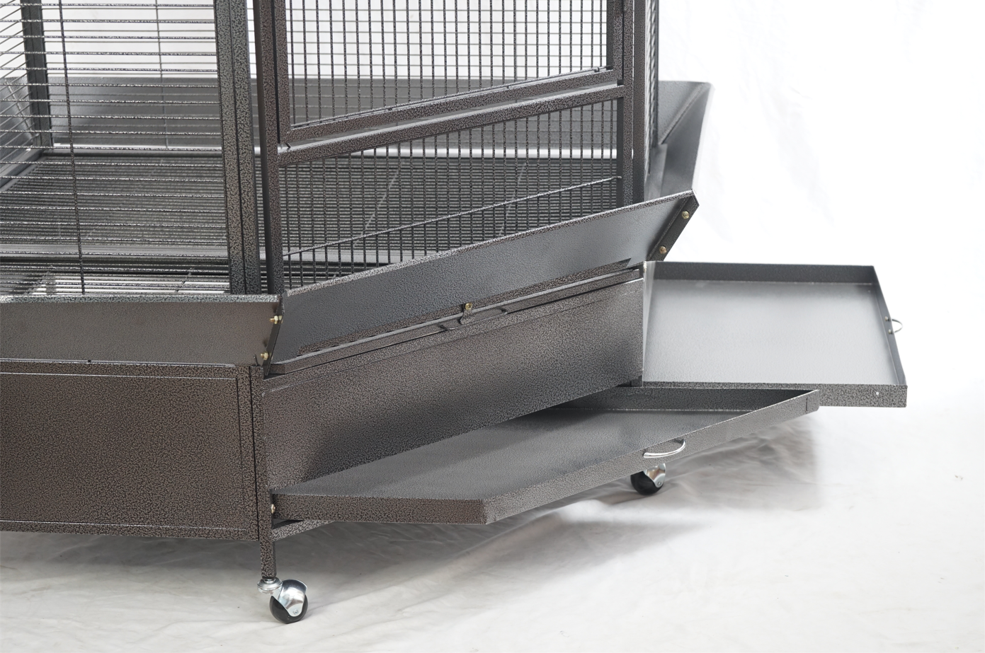 YES4PETS 185cm XXL Corner Bird Cage Pet Parrot Aviary Perch Castor Wheel - Image 5