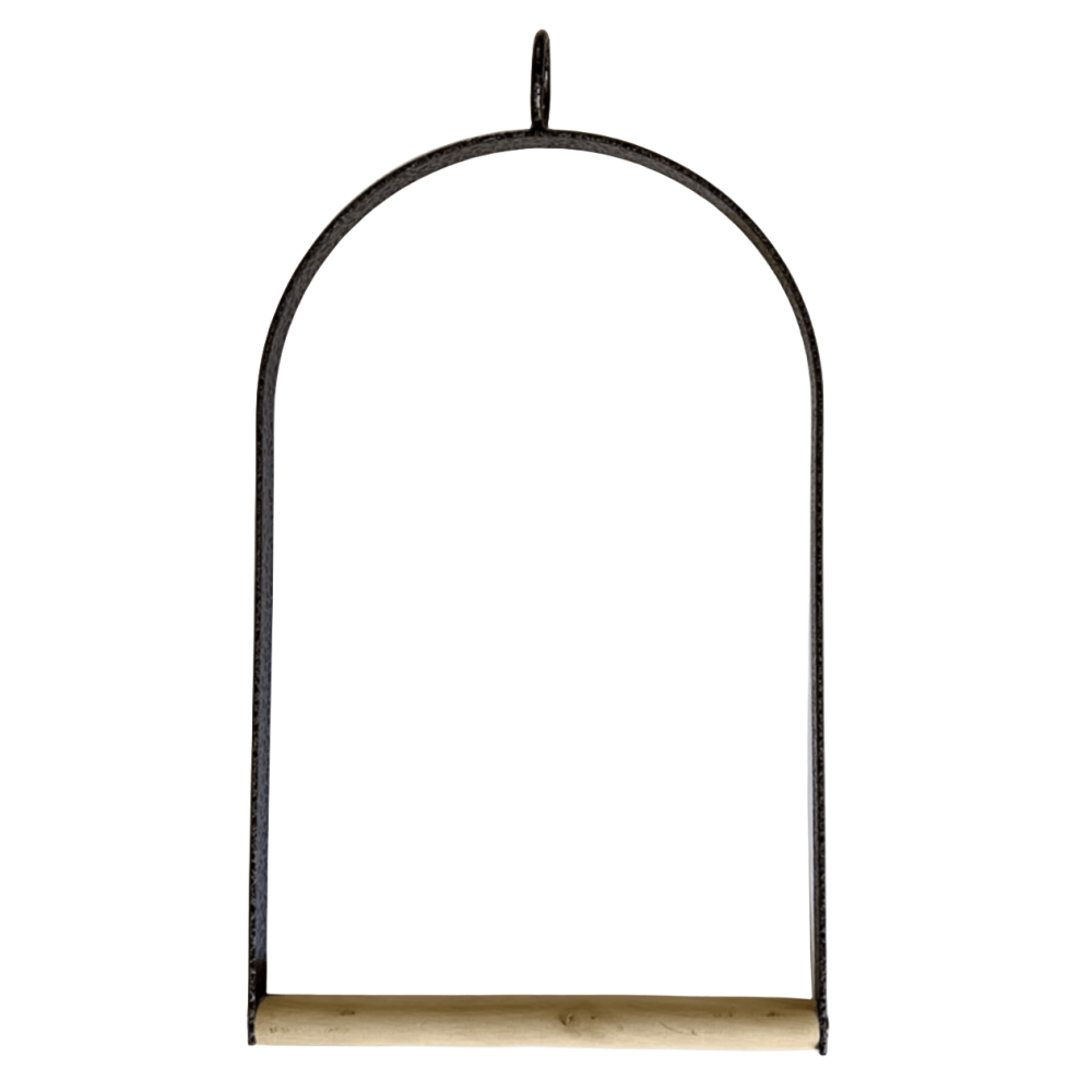 YES4PETS Bird Cage Jumbo Swing Metal Arch Frame Wood Perch Canary Pet Parrot Hanging Toy - Image 2