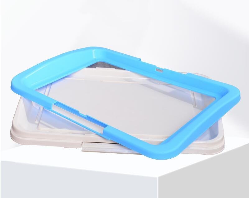 YES4PETS Large Portable Dog Potty Training Tray Pet Puppy Toilet Trays Loo Pad Mat Blue - Image 3