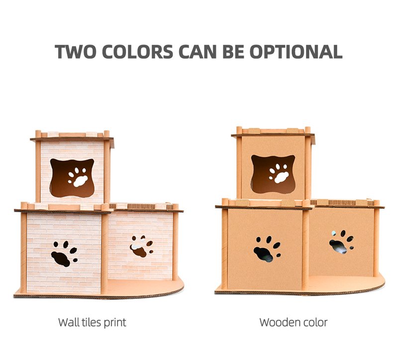 YES4PETS Cat Cardboard House Tower Condo Scratcher Pet Post Pad Mat Furniture - Image 4