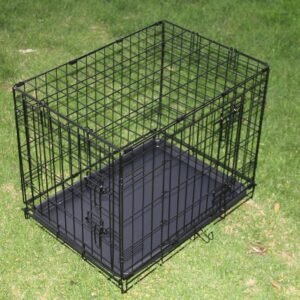 YES4PETS 24' Collapsible Metal Dog Puppy Crate Puppy Cage Cat Rabbit Carrier