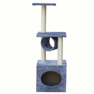 YES4PETS 112 cm Grey Cat Kitten Scratching Post Tree Scratcher Pole