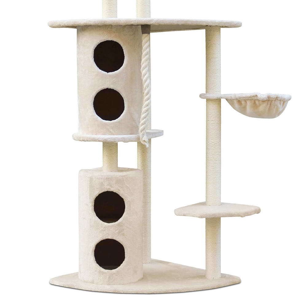 YES4PETS 170cm XL Multi Level Cat Scratching Post Tree Post House Tower-Beige - Image 5
