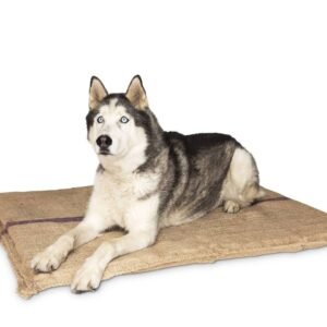 Jumbo Hessian Pet Dog Puppy Bed Mat Pad House Kennel Cushion With Foam 110 x 78Â cm