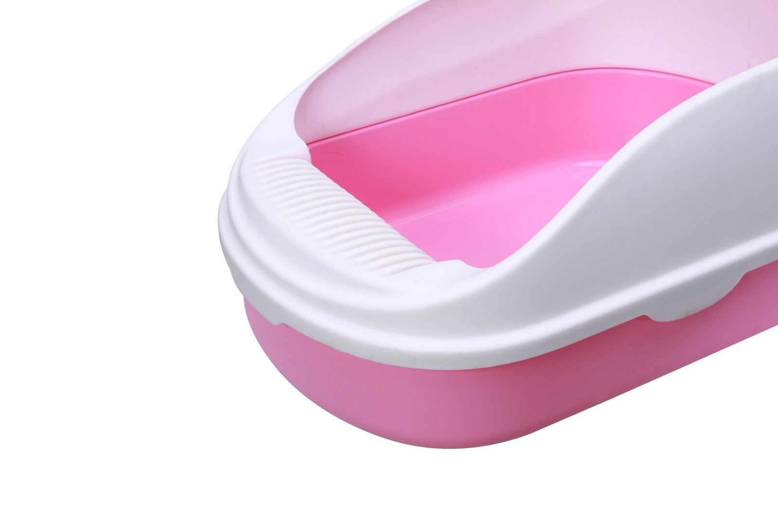YES4PETS Large Portable Cat Toilet Litter Box Tray with Scoop and Grid Tray Pink - Image 3