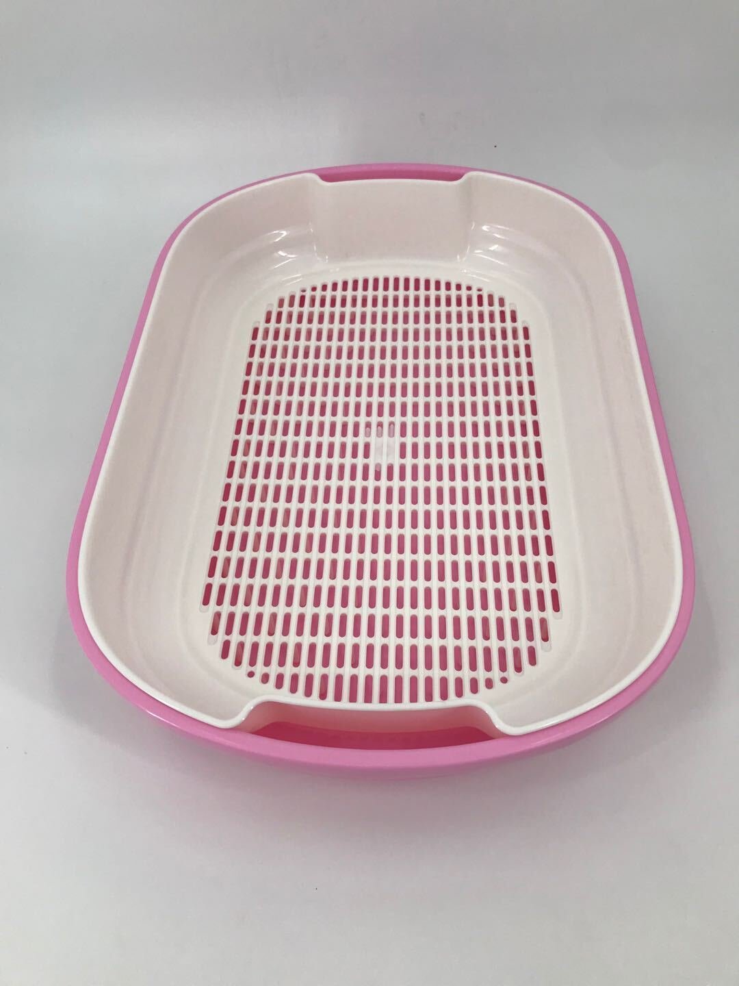 YES4PETS Large Portable Cat Toilet Litter Box Tray with Scoop and Grid Tray Pink - Image 4
