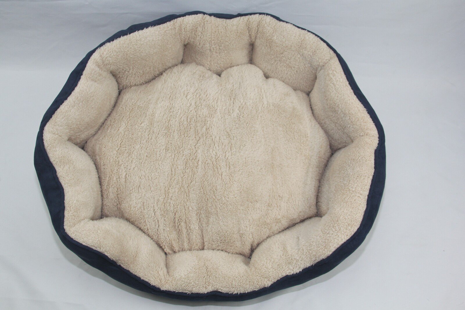 YES4PETS Blue / Grey Washable Fleece Soft Pet Dog Puppy Cat Bed-Large - Image 3