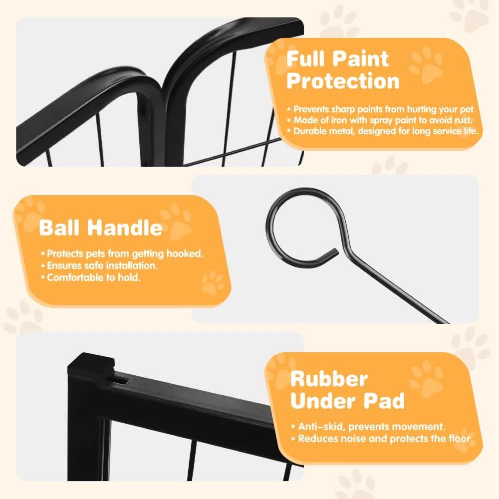 Pet Dog Playpen Puppy Exercise Cage Enclosure Fence Metal Outdoor 8 Panel - Image 4