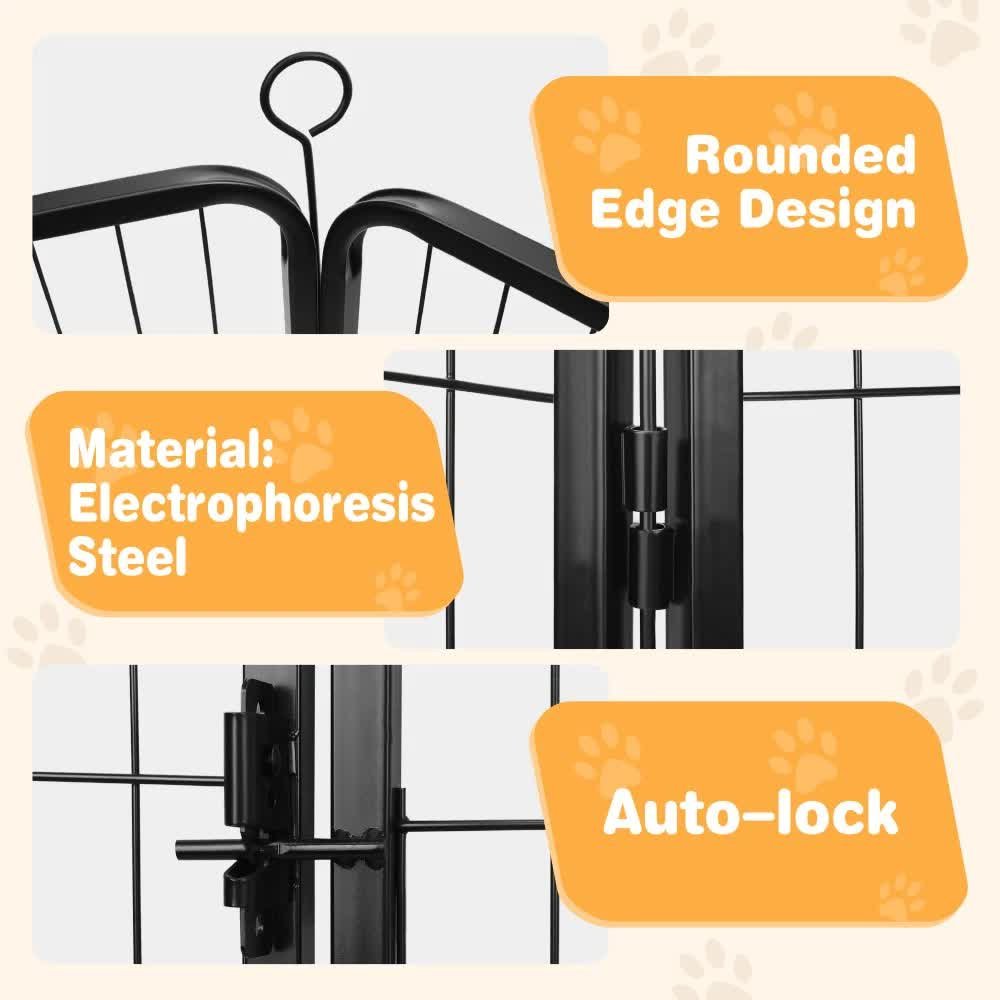 Pet Dog Playpen Puppy Exercise Cage Enclosure Fence Metal Outdoor 8 Panel - Image 5