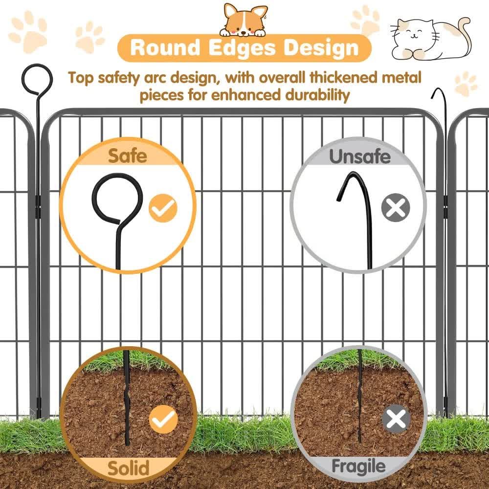 Pet Dog Playpen Puppy Exercise Cage Enclosure Fence Metal Outdoor 8 Panel - Image 7