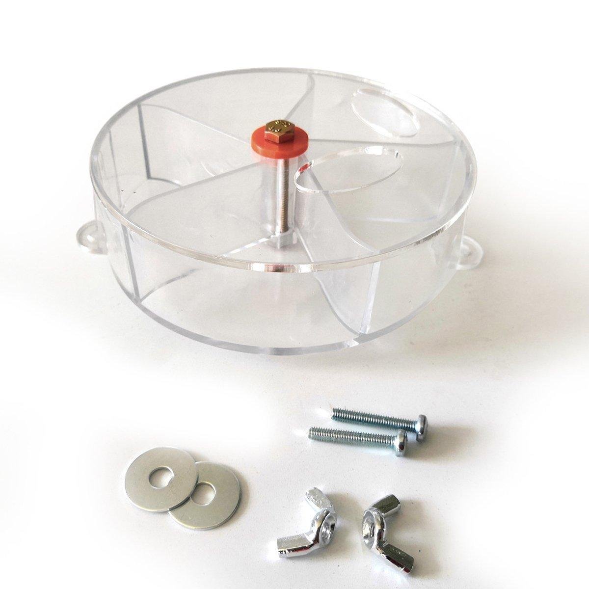 Parrot Foraging Toy Bird Chew Wheel Food Dispenser Divider Box Cage Accessory - Purple - Image 4