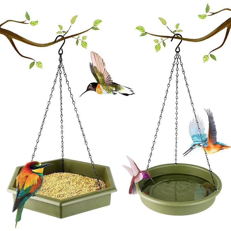 Outdoor Garden Hanging Bird Feeder Garden Automatic Hummingbird Water Feeder - Grey - Image 3