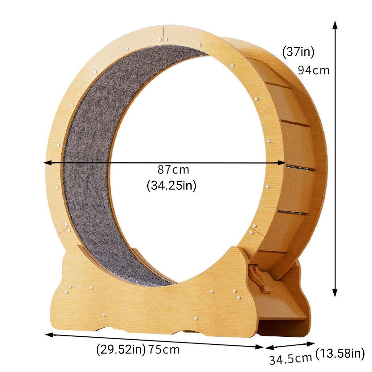 Cat Exercise Wheel Toy Furniture Running Treadmill Exerciser Scratcher Board - Image 3