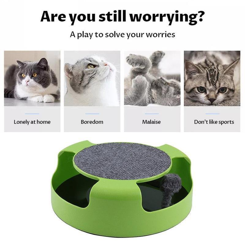 Motion Kitten Cat Toy Catch The Mouse Chase Interactive Cat Training Scratchpad - Red - Image 5