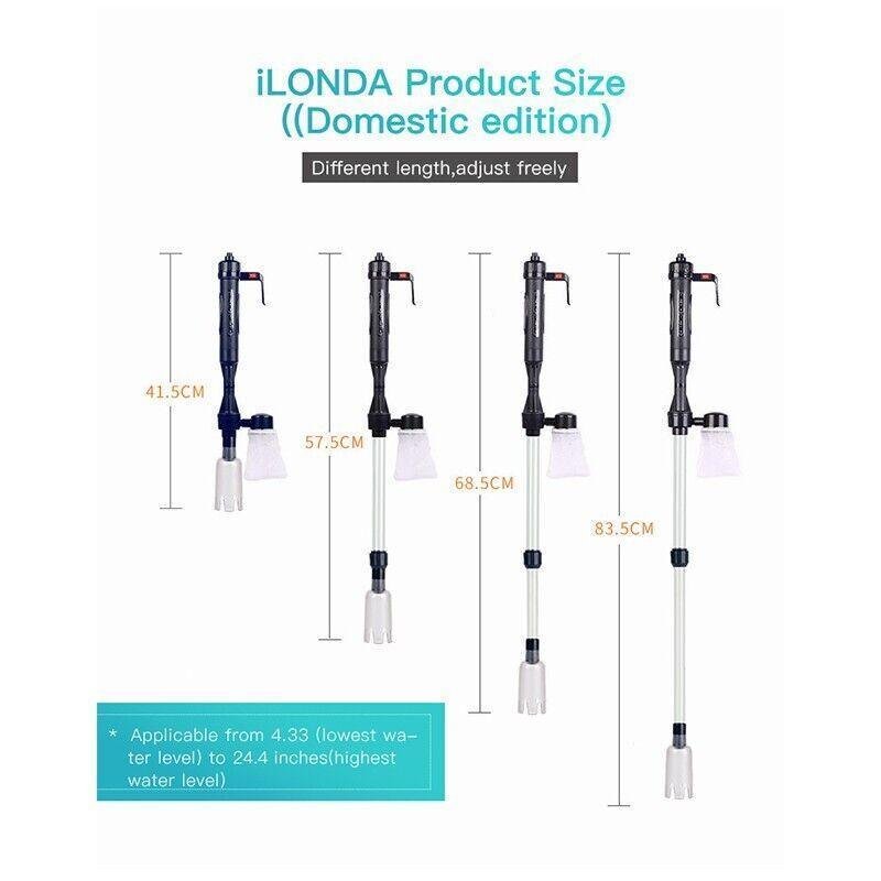 Battery Powered Aquarium Gravel Cleaner with Adjustable Siphon and Filter Bag - Image 4