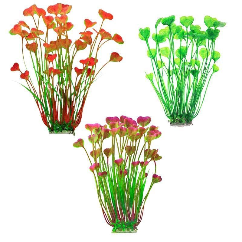 Aquarium 40cm Artificial Simulation Water Plants Fish Tank Plant Grass Decor - Red - Image 2