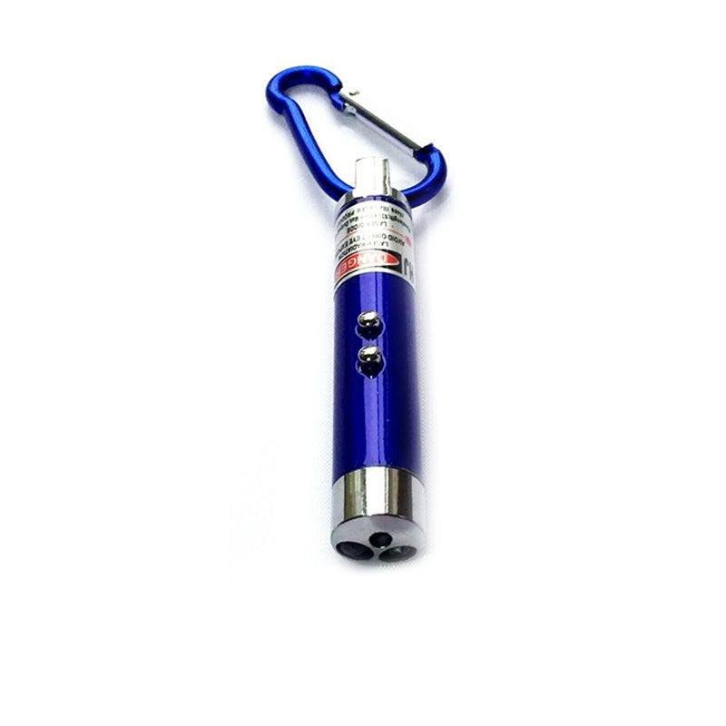 Interactive Cat Laser Pointer Toy with LED and UV Light for Pet Play Training - Silver - Image 9