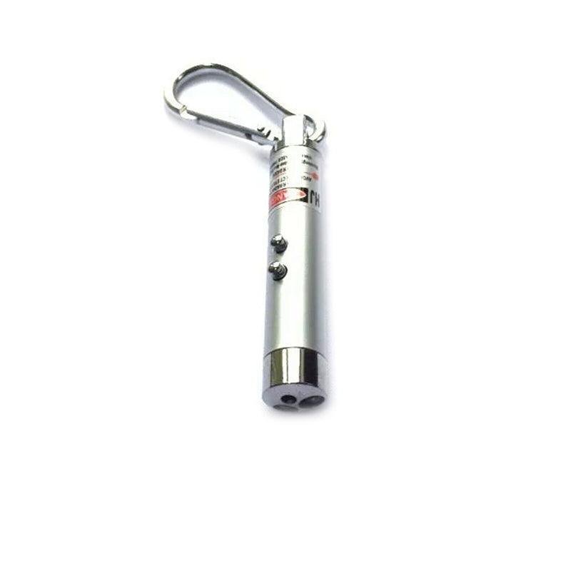 Interactive Cat Laser Pointer Toy with LED and UV Light for Pet Play Training - Silver - Image 11