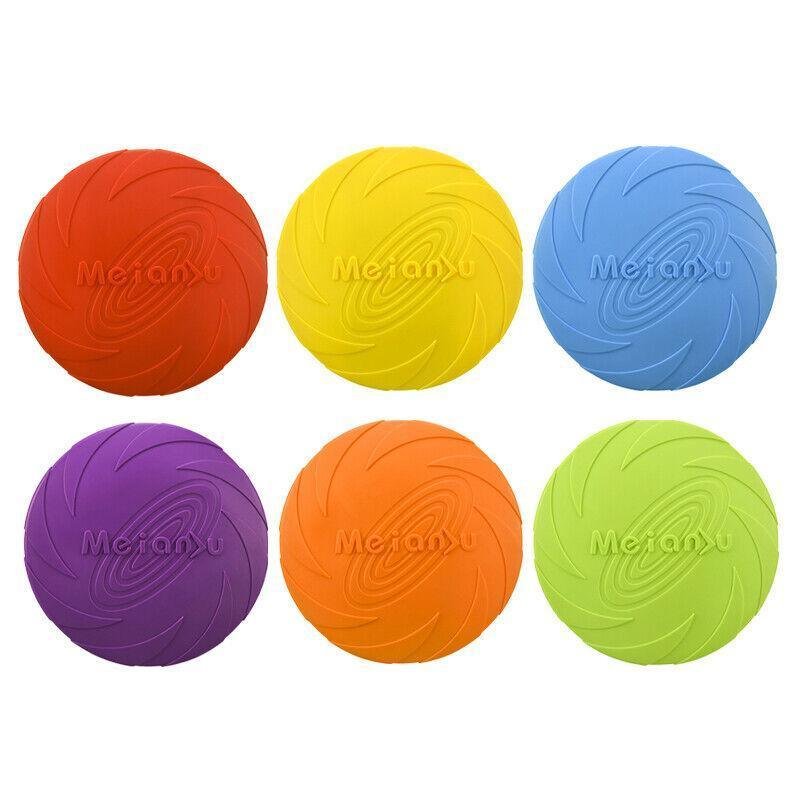 Frisbee Toy for Dogs Outdoor Fetch Training Soft Rubber Pet Flying Disc 18cm - Green - Image 2