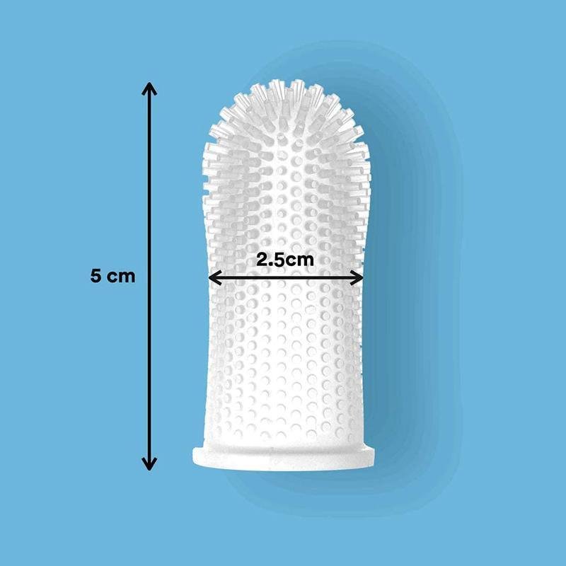 Premium Oral Care Dog Cat Toothbrush Finger Toothbrush Finger Silicone - Blue - Image 3